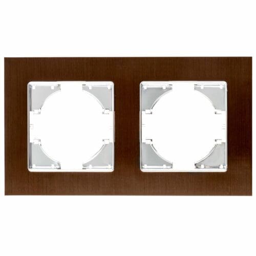 S-EMBUTIR MOLDURA ALUMÍNIO MARROM ONLEX 2 ELEMENTOS HORIZONTAL