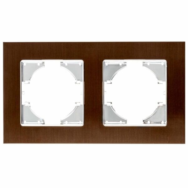 S-EMBUTIR MOLDURA ALUMÍNIO MARROM ONLEX 2 ELEMENTOS HORIZONTAL
