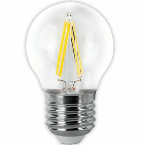 LÂMPADA LED FILAMENTO ESFÉRICA MATEL E27 G45 6W FRIA CLARA