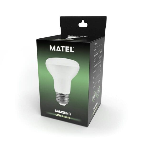 LÂMPADA LED REFLETORA MATEL CHIP SAMSUNG E27 R63 9W NEUTRA - Image 2