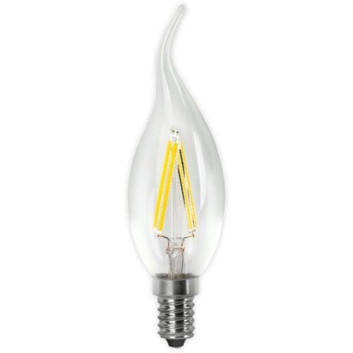 LÂMPADA LED CHAMA FILAMENTO MATEL C37 E14 6W QUENTE CLARA
