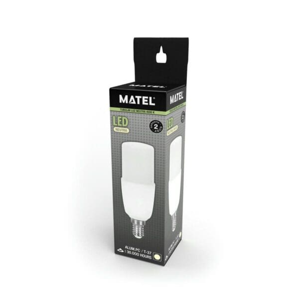 LÂMPADA LED TUBULAR MATEL T37 E14 10W NEUTRA - Image 2