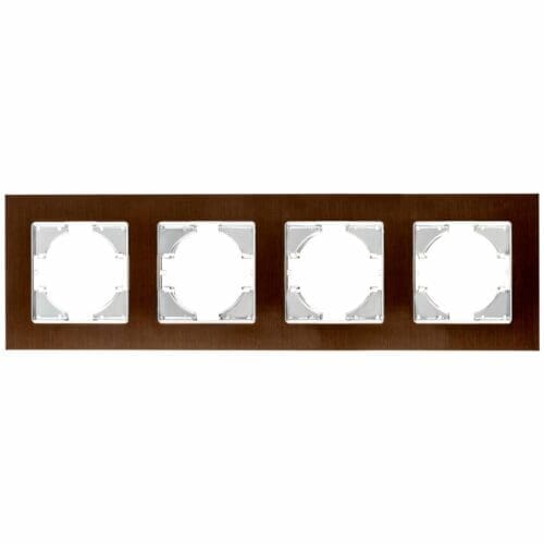 S-EMBUTIR MOLDURA ALUMÍNIO MARROM ONLEX 4 ELEMENTOS HORIZONTAL