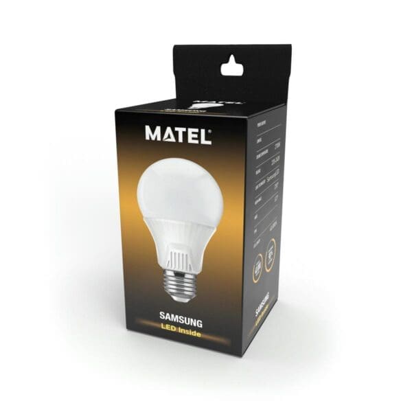 LÂMPADA LED PADRÃO MATEL CHIP SAMSUNG E27 10W QUENTE - Image 2