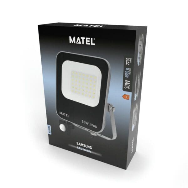 PROJETOR LED ALUMÍNIO MATEL CHIP SAMSUNG SENSOR 30W FRIA - Image 2