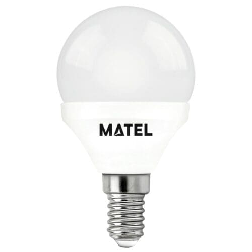 LÂMPADA LED ESFÉRICA MATEL E14 7W NEUTRA (3 UNIDADES)