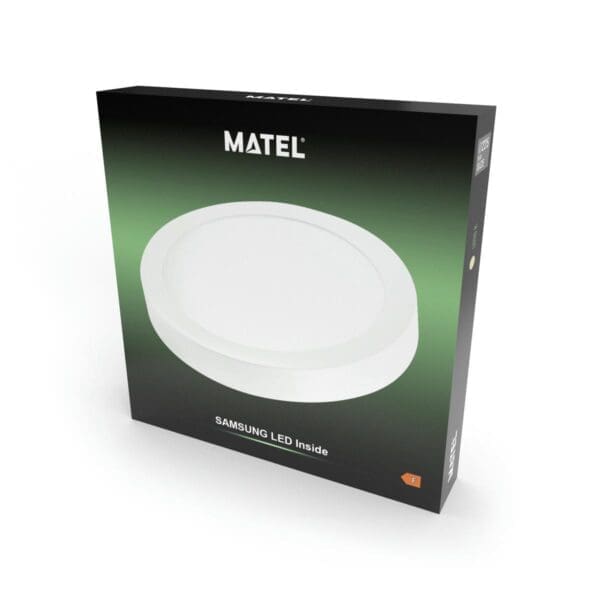 DOWNLIGHT LED MATEL REDONDO BRANCO SUPERFÍCIE 18W CHIP SAMSUNG LUZ NEUTRA - Image 2
