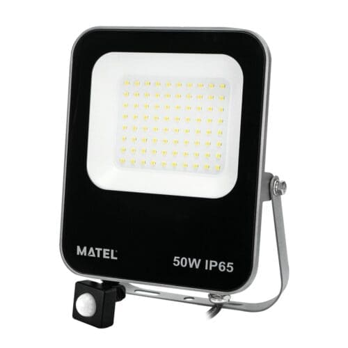 PROJETOR LED ALUMÍNIO MATEL CHIP SAMSUNG SENSOR 50W FRIA