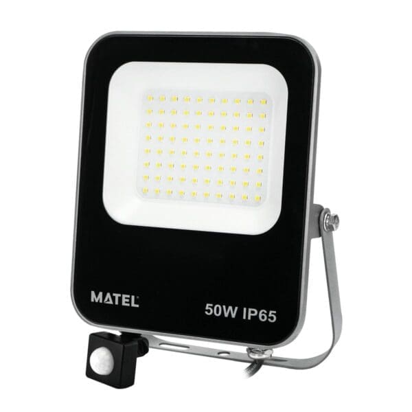PROJETOR LED ALUMÍNIO MATEL CHIP SAMSUNG SENSOR 50W FRIA