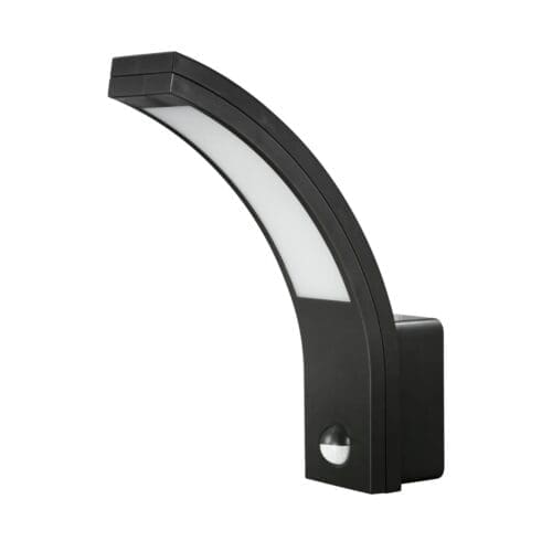 APLIQUE LED SENSOR EXTERIOR IP54 MATEL PRETO FRIA