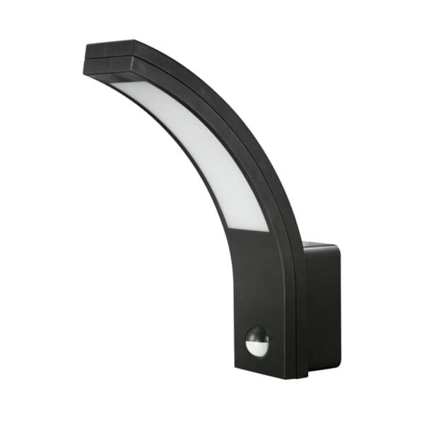 APLIQUE LED SENSOR EXTERIOR IP54 MATEL PRETO FRIA