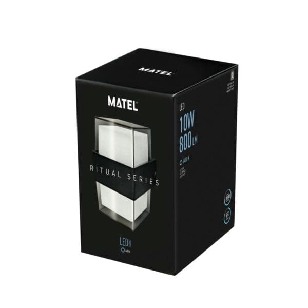 APLIQUE LED LUXE EXTERIOR IP54 MATEL QUADRADO 10W FRIA - Image 2