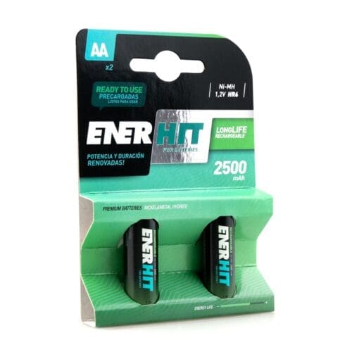 PILHA ENERHIT RECARGÁVEL HR06 2500MAH BLISTER 2 UNIDADES