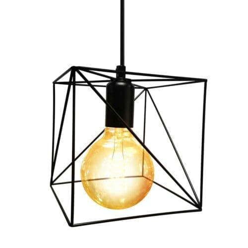 APLIQUE VINTAGE PENDENTE E-27 MATEL QUADRADO