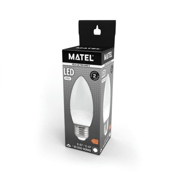 LÂMPADA LED VELA MATEL E27 10W FRIA - Image 2