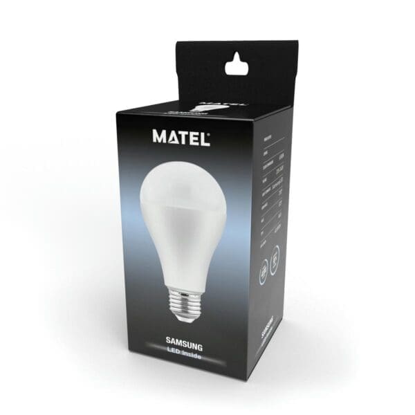 LÂMPADA LED PADRÃO MATEL CHIP SAMSUNG E27 20W FRIA - Image 2