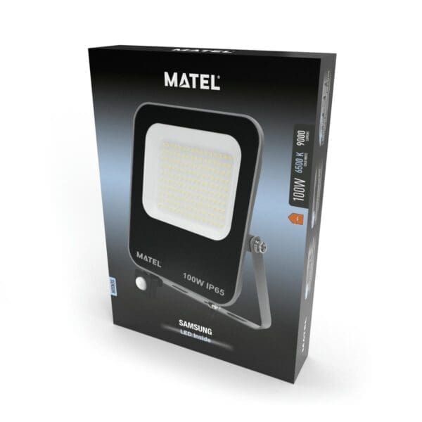 PROJETOR LED ALUMÍNIO MATEL CHIP SAMSUNG SENSOR 100W FRIA - Image 2