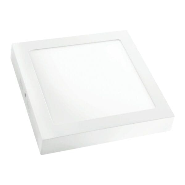 DOWNLIGHT LED MATEL QUADRADO BRANCO SUPERFÍCIE 18W CHIP SAMSUNG LUZ FRIA
