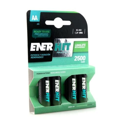PILHA ENERHIT RECARGÁVEL HR06 2500MAH BLISTER 4 UNIDADES