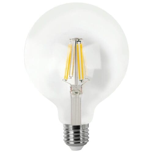 LÂMPADA LED GLOBO FILAMENTO MATEL E27 G95 12W QUENTE CLARA