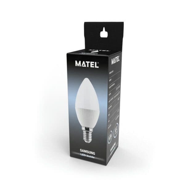 LÂMPADA LED VELA MATEL CHIP SAMSUNG E14 5W FRIA - Image 2