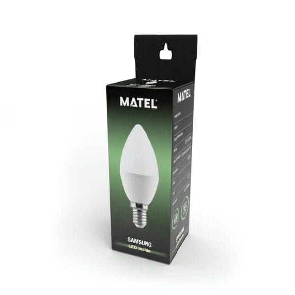 LÂMPADA LED VELA MATEL CHIP SAMSUNG E14 5W NEUTRA - Image 2