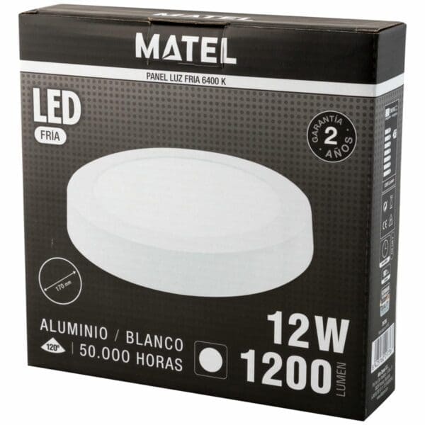 DOWNLIGHT LED SUPERFÍCIE REDONDO BRANCO MATEL 12W FRIA - Image 2