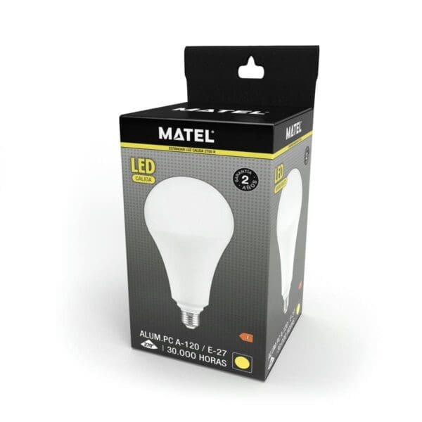 LÂMPADA LED PADRÃO MATEL E27 30W QUENTE - Image 2
