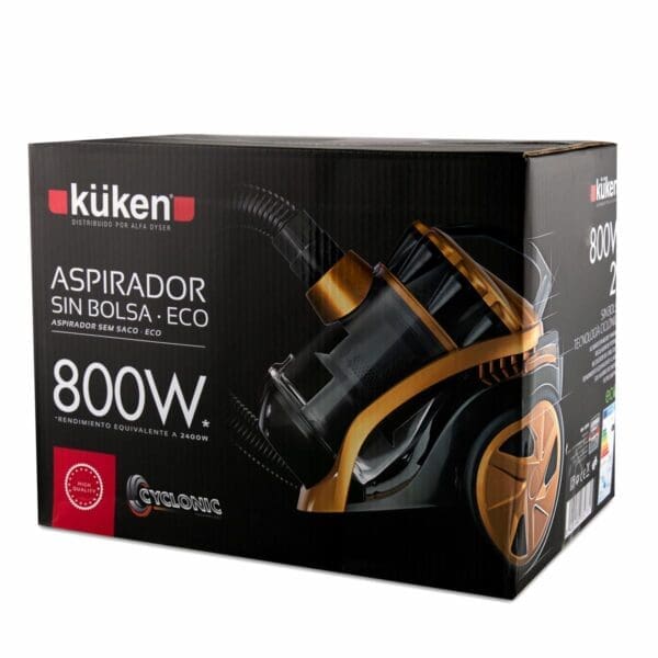 ASPIRADOR SEM SACO 800W (2400W) DOURADO KÜKEN - Image 2