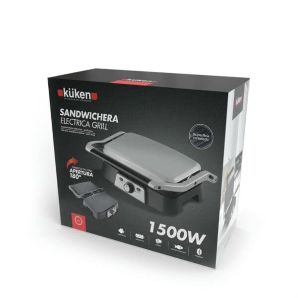 SANDUICHEIRA ELÉTRICA GRILL 1500W KÜKEN - Image 2