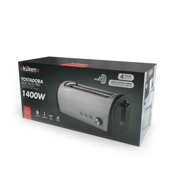 TORRADEIRA INOX 2 RANHURAS 1400W KÜKEN - Image 2