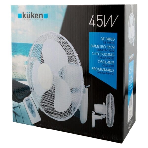 VENTILADOR PAREDE COM CONTROLO KÜKEN 45W - Image 2