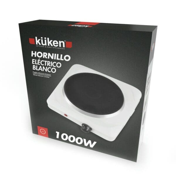 PLACA ELÉTRICA BRANCA 1 QUEIMADOR 1000W KÜKEN - Image 2
