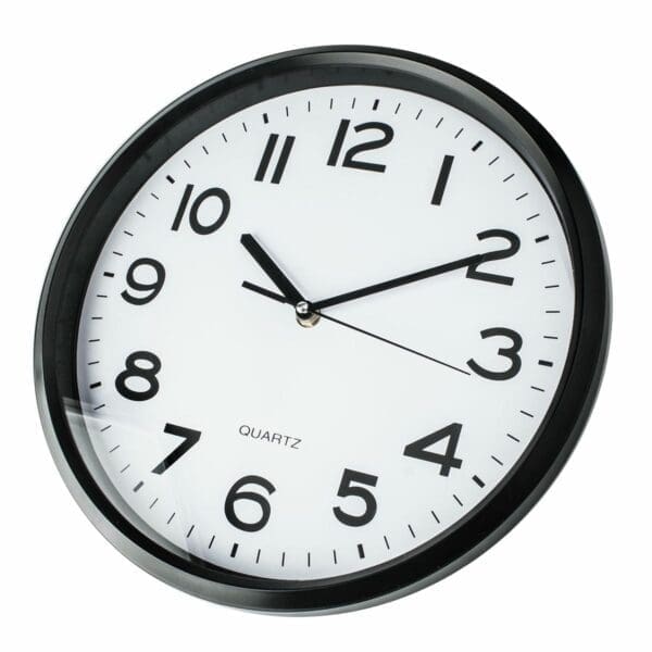 RELÓGIO DE COZINHA BRANCO/PRETO REDONDO 30CM KÜKEN