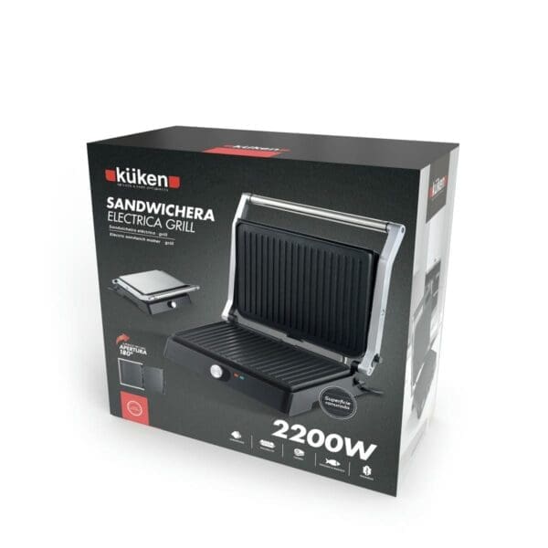 SANDUICHEIRA ELÉTRICA GRILL 2000W KÜKEN - Image 2