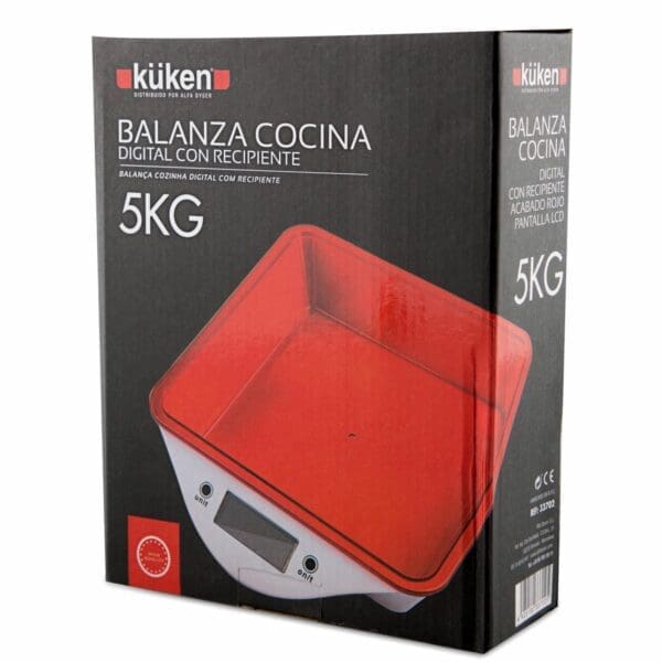 BALANÇA DE COZINHA COM RECIPIENTE DIGITAL 5KG KÜKEN - Image 2