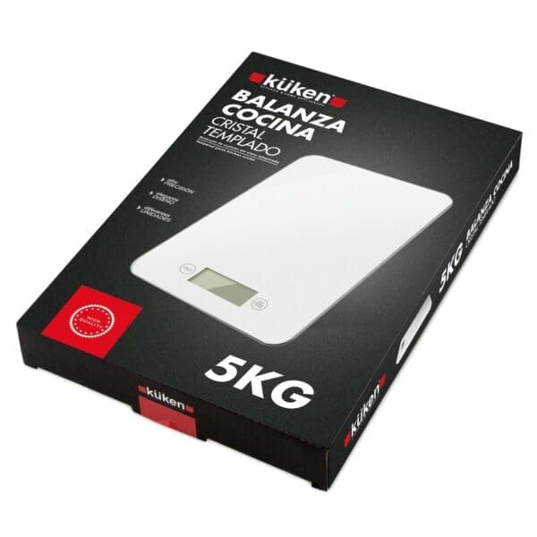 BALANÇA DE COZINHA EM VIDRO TEMPERADO 5KG KÜKEN - Image 2