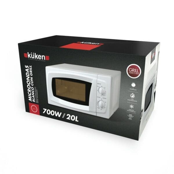 MICRO-ONDAS 700W 20 LITROS BRANCO COM GRILL KÜKEN - Image 2