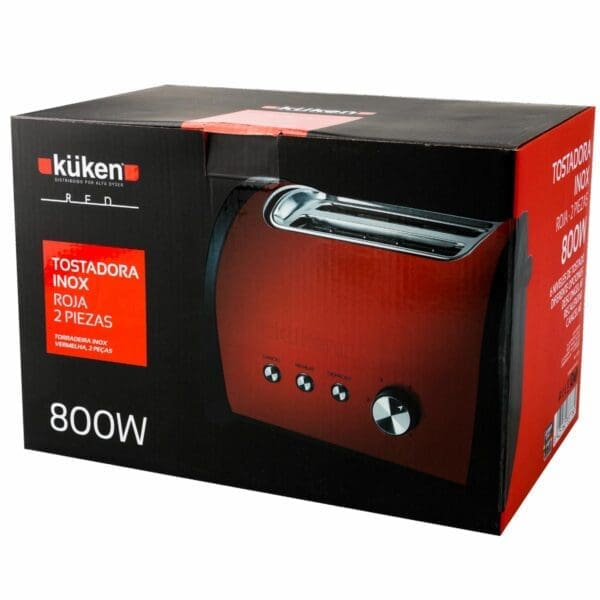 TORRADEIRA 2 RANHURAS 800W VERMELHA KÜKEN - Image 2