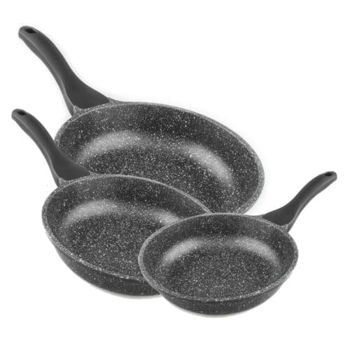 CONJUNTO DE FRIGIDEIRAS PARA INDUÇÃO DE PEDRA SUPREME 3 PEÇAS
