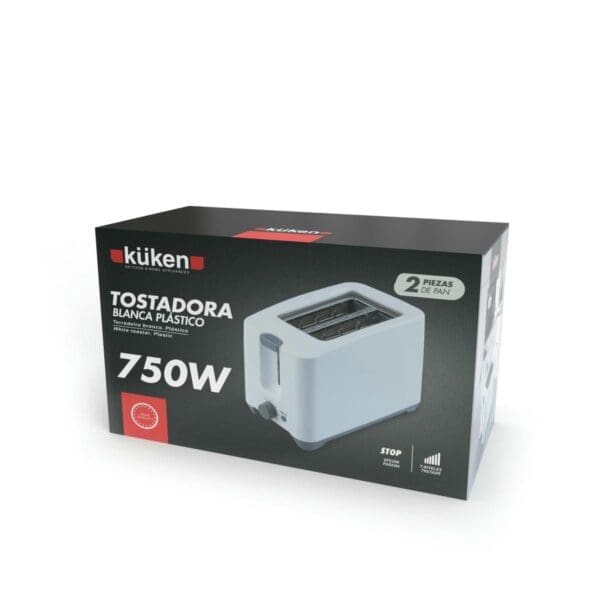 TORRADEIRA PLÁSTICO 750W KÜKEN 2 RANHURAS - Image 2