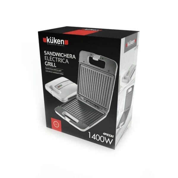 SANDUICHEIRA GRILL 1400W 4 PEÇAS KÜKEN - Image 2