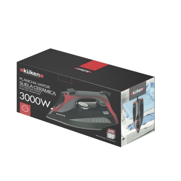 FERRO DE ENGOMAR A VAPOR KÜKEN BASE CERÂMICA 3000W - Image 2