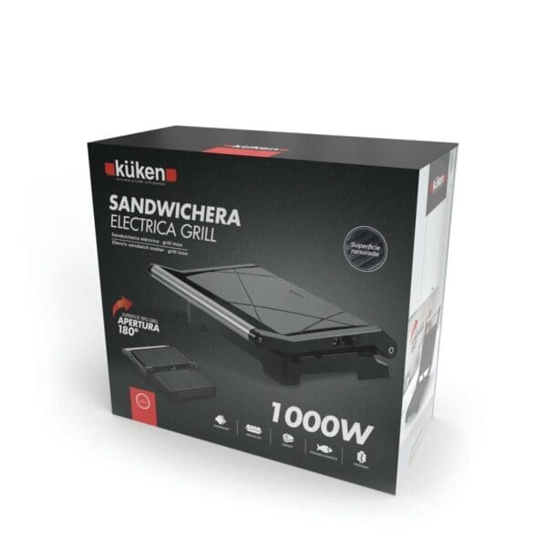 SANDUICHEIRA GRELHADOR/GRILL 1000W KÜKEN - Image 2