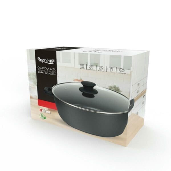 PANELA ALTA DE ALUMÍNIO FUNDIDO XYLÁN BLACK SUPREME 20CM - Image 2