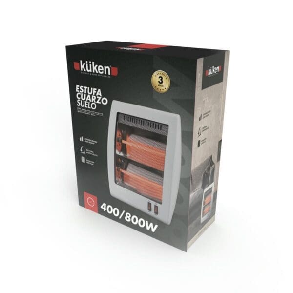 AQUECEDOR DE QUARTZO DE CHÃO KÜKEN 2 BARRAS 800W - Image 2