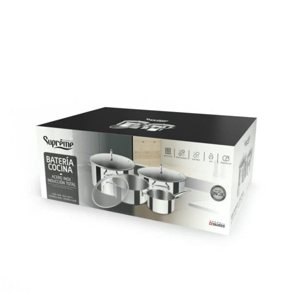 CONJUNTO DE PANELAS INOX SUPREME 7 PEÇAS - Image 2