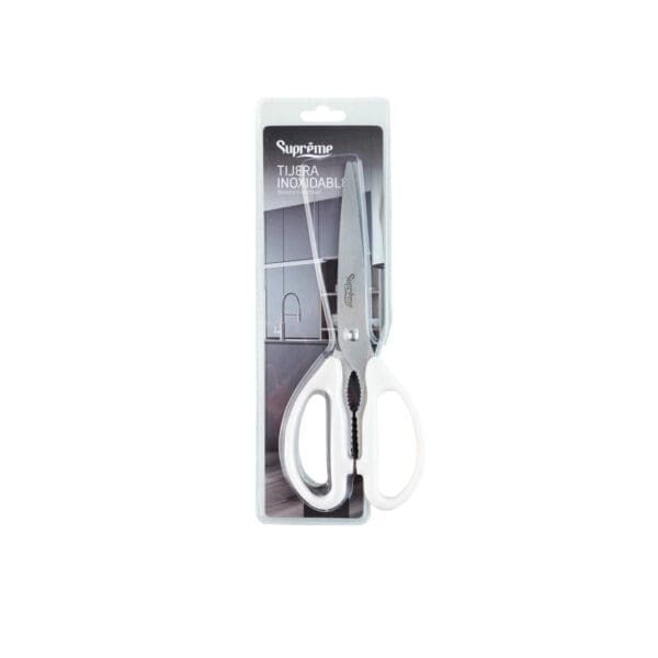 TESOURA DE COZINHA INOXIDÁVEL 23CM BRANCA - Image 2