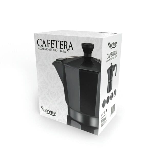 CAFETEIRA DE ALUMÍNIO PRETA SUPREME 3 XÍCARAS - Image 2