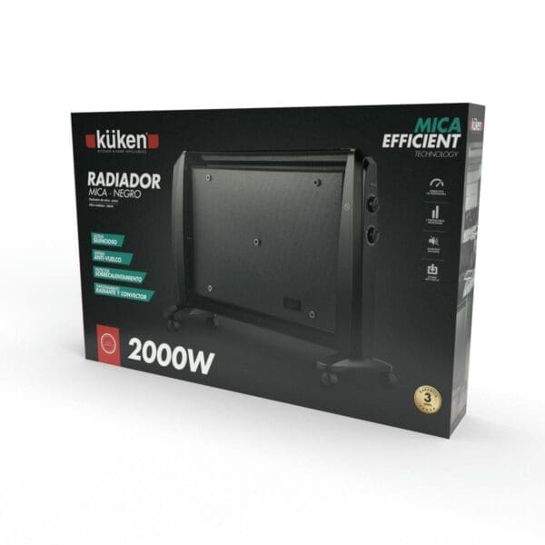 RADIADOR MICA PRETO KÜKEN 2000W - Image 2